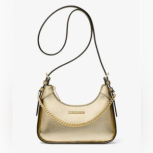 FINAL SALE Michael Kors Small Metallic Crossbody Bag